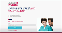 Desktop Screenshot of datingfornurses.com
