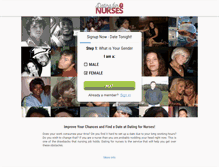 Tablet Screenshot of datingfornurses.com